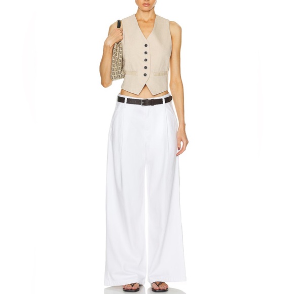 agolde ellis trouser jean in milkshake | low slung wide leg baggy pants | sz 28 - Picture 10 of 11